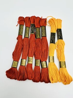 Embroidery Floss Thread Lot of 7 Skeins J&P Coates Multicolored. - Image 1 of 2