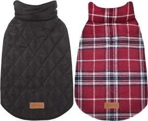 Warm Dog Coat, Reversible Waterproof Winter Dog Jacket Coat - British Style... - Picture 1 of 7