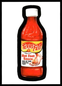 Brand Busters Wacky Packages 2020 pies de Texas salsa original Hot Foot casi nueva+ - Imagen 1 de 2