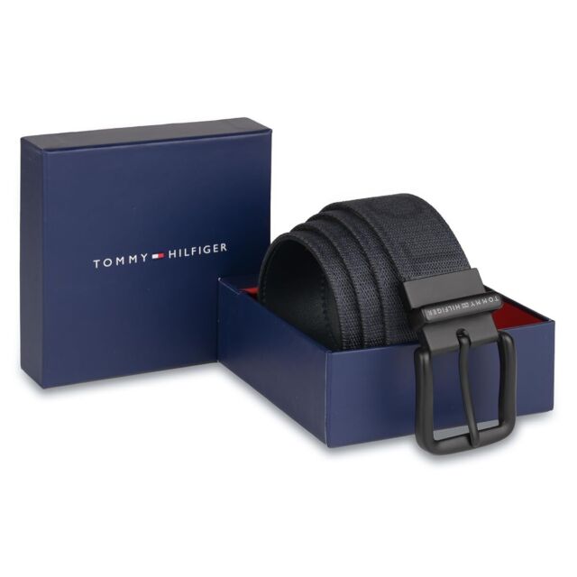 Tommy Hilfiger Men's Loop Harness Tonal Stitch Leather Belt