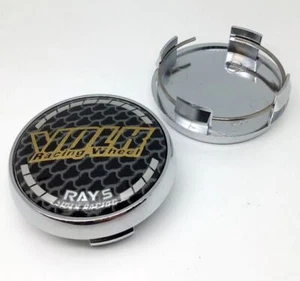 4pcs 65 mm for RAYS VOLK Black Grey Alloy Wheel Center Caps Hub Rim Caps  - Picture 1 of 4