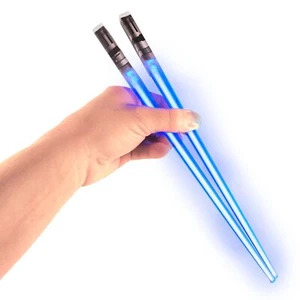 Lichtschwert Essstäbchen LED leuchtend leuchtend Star Wars Set - Bild 1 von 7