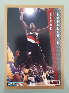 1992-93 Fleer Basketball Clyde Drexler #186 Portland Trail Blazers NBA Lesen! - Bild 1 von 2
