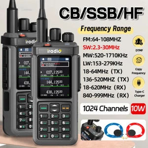Walkie Talkie UV-98 PLUS 10W Repetidor de Banda Cruzada HF AM FM USB LSB CW CB SW MW LW - Imagen 1 de 23