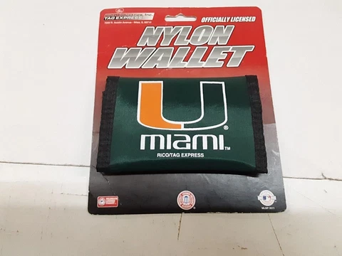Miami Hurricanes NCAA Tri-Fold  Nylon Wallet Cover