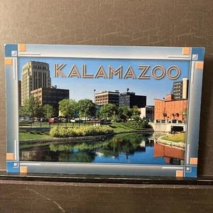 KONTINENTALE Postkarte Innenstadt Kalamazoo Michigan MI Ansicht vom Arcadia Park UNP - Bild 1 von 2
