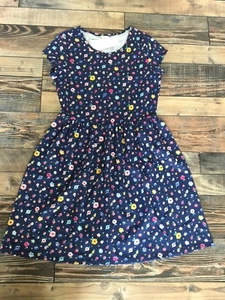 GYMBOREE NWT Mix N Match Knit Navy Blue Flower Floral Dress Girls Size S 5 6 - Picture 1 of 1
