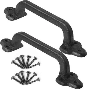 Rustic Gate Handle:9 Inch Cast Iron Sliding Barn Door Handle,Vintage Metal Gate - Picture 1 of 5