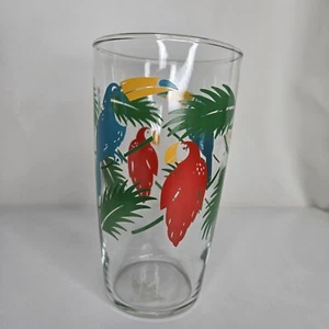 Vintage Tropischer Papagei Riesig 7 Zoll RAR Eistee Glas 32 Unzen - Bild 1 von 11