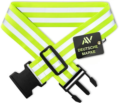 AVANA Reflektor Gürtel Reflektorgurt Reflektierender Gurt Reflektorgürtel - Gelb
