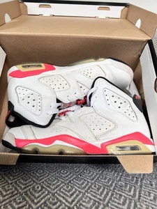 Air Jordan 6 Retro "White Infrared" sneakers Sz. 6y restoration - Picture 1 of 6