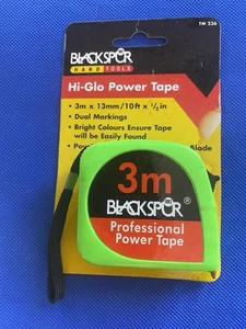 Blackspur Hi-Glo Power Measure Tape 3m/10ft Bright Green Power Return - Lock - Picture 1 of 3