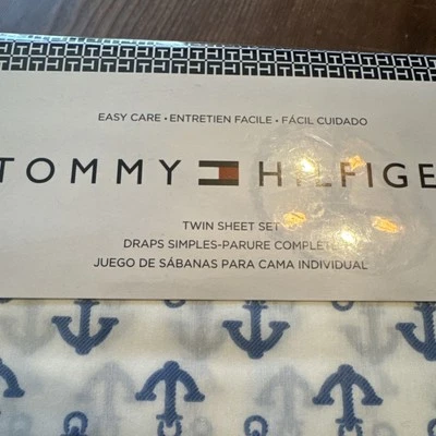 Tommy Hilfiger Twin Sheet Set Easy Care 60% Cotton/40% Polyester nautical theme - Image 1 of 4