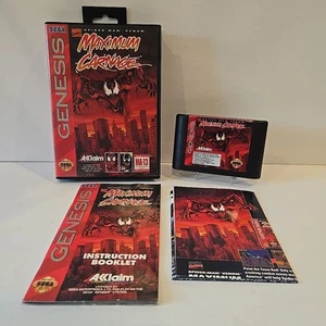 Spider-Man and Venom: Maximum Carnage (Sega Genesis, 1994) CIB Excellent - Picture 1 of 10