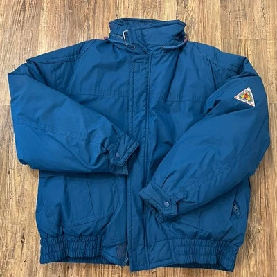 Vtg 90’s London Fog Down Ski Jacket Puffer Coat Size Blue Large With Hood - Image 1 of 4
