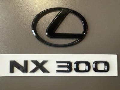 光泽黑色 Trunk 徽标徽章适合 2018 2019 2020 2021 雷克萨斯 NX300 徽章 — 第 1/4 张图片