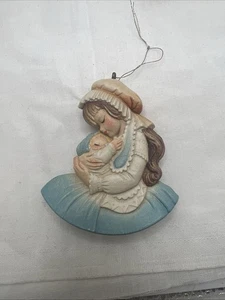 Vintage Italien Anri Ferrandiz Mutter hält Kind Weihnachtsschmuck 1982 - Bild 1 von 3