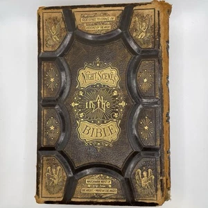 "Night Scenes In The Bible" Illustrated Leather Gilded by Daniel March 1868 - Bild 1 von 10