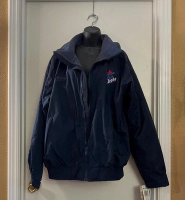 NWT Labatt Blue Light Columbia MTR Fleece Water Wind Resistant Jacket SZ L - Image 1 of 4