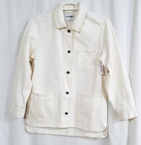 NEW w/ Tags - Old Navy Denim Off-White Women's Utility Jacket - Sz S - Picture 1 of 8