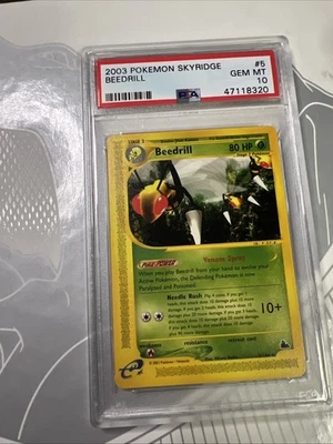Pokémon Skyridge Beedrill 2003 5/144 PSA 10 GEMA como nuevo Foto 1 de 2