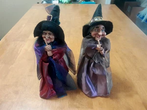 Vintage Lot 2 Studio 33 Witch Cone Figures 9" Halloween Decoration - Picture 1 of 8
