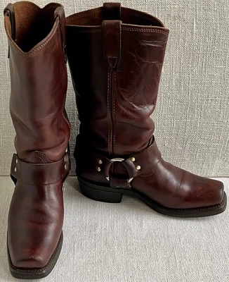 De Colección Años 90 Durango Mujer Cuero Marrón RB514 Arnés Botas EE. UU. 5.5 Hechas en EE. UU. Foto 1 de 4
