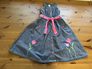 Gymboree Girls 9 Tulip Chambry Denim Dress 2011 Vintage  - Picture 1 of 9