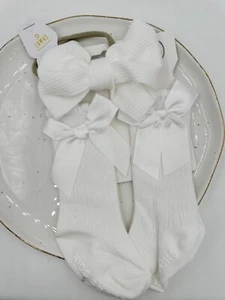 Cute Infant Baby Bow Headband Knee Long Ankle Socks Sets Dairly Birthday Party - Picture 1 of 2