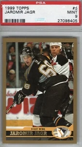 1999 Topps #5 Jaromir Jagr Pittsburgh Penguins Hockey Card PSA 9 MINT POP 1 - Picture 1 of 2