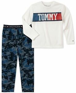 Tommy Hilfiger Toddler, Little & Big Boys 2-Pc. Camo-Print Pajama Set Size XS