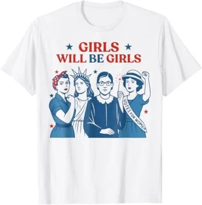 T-shirt donna ragazza sarà ragazza femminista patriottica 4 luglio - Foto 1 di 7