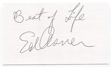 Ed Asner Signed 3x5 Index Card Autographed Actor Lou Grant Mary Tyler Moore Show