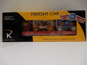 K-Line 6-22228 O Scale Ringling Bros. Flat Car w/3 High Sided Circus Wagons NIB - Picture 1 of 3