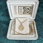 Vtg.Gilded Sterling Silver “The Bond of Love “Pendant 24”Chain Necklace NIB