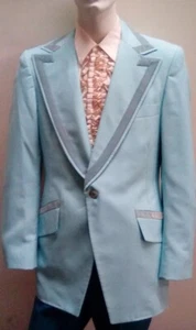Vintage Lord West Smoking Sakko 60er 70er Himmelblau/Babyblau Jungen Gr. 18 BY-Boys - Bild 1 von 4
