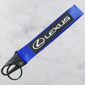Keychain Metal For LEXUS key Ring Hook Strap Lanyard Nylon Universal BLUE