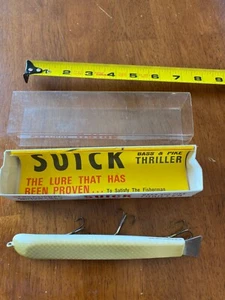Vintage Suick Barsch & Hecht Thriller, Angelköder in Box robust gelb 7" - Bild 1 von 5