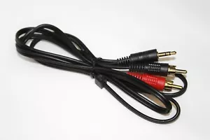 3.5mm Jack to 2 x RCA Cable AUX Twin Phono Headphone Mini Stereo Audio Lead Gold - Picture 1 of 16