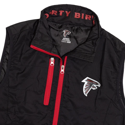 ATLANTA FALCONS 2022 Season Ticket Holder Vest Womens Medium Quilted Full Zip Cover