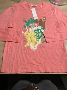 Esprit edc Damen T-Shirt rosa Gr. S ~36 - NEU ETIKETT - Langarm Freizeit - Bild 1 von 4
