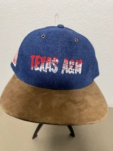 SOMBRERO VAQUERO UNISEX AZUL GAMUZA BILL TEXAS A&M AGGIES LOGO NUEVO CON ETIQUETAS JJ DALLAS - Imagen 1 de 6