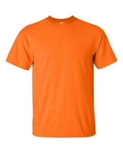 New Gildan 2000 G2000 Ultra Cotton Safety Orange Short Sleeve Tee Shirt - Picture 1 of 3