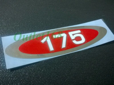 Pair Honda CL175 CB175 CB CL 175 K3K4 Side Frame Cleaner Cover Sticker Decal Red - Изображение 1 из 2