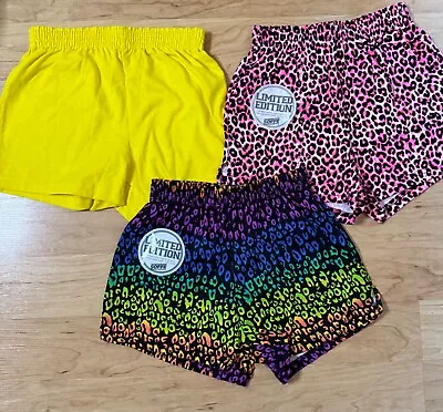 NUEVO Lote de 3 Pantalones Cortos Soffe Alegría/Gimnasio/Atletismo Juvenil XL (16) Estampados Divertidos y Lisos Foto 1 de 4