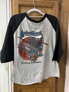 Vintage 80s JUDAS PRIEST 82-83 World Tour Screaming For Vengeance Shirt - Picture 1 of 7