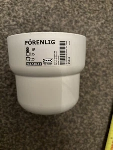 IKEA FÖRENLIG Macetas Plástico Interior/Exterior Macetas Blanco Decoración del Hogar 9 cm NUEVO - Imagen 1 de 2