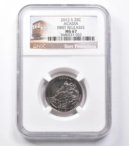 MS67 2012-S Washington Quarter Acadia First Releases NGC *5425 - Picture 1 of 3