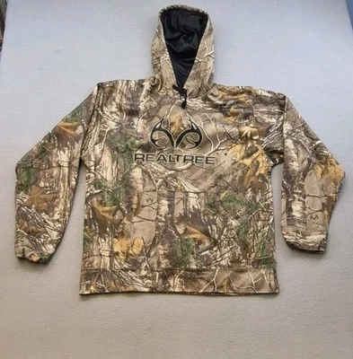 Realtree Mens Camo Pullover Hunting Fleece Hoodie Sweater Men's Large - Image 1 of 4