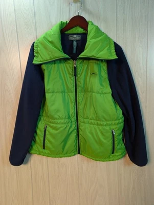 Lauren Ralph Lauren женщин активный Hi шеи пуховик пальто зеленый синий размер XL флис - Изображение 1 из 4